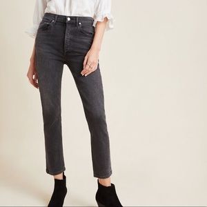 AGOLDE Riley High-Rise Straight Cropped Jeans